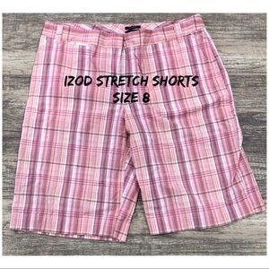 Izod Stretch Bermuda Shorts, Size 8